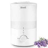 LEVOIT Top-Fill Luftbefeuchter 3L mit Nachtlicht, 360°Drehbare Düse,...