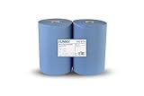 Funny 2x Putzpapierrolle, 3-lagig Recycling Blaupapier, Hochsaugstarke,...