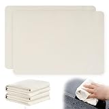 Auto Ledertuch – 2 Stück 40x60cm Natürliches Fensterleder, Super Saugfähiges Autoledertuch Echtleder zur Autopflege, Trockentuch für Auto, Glas & Spiegel, Streifenfrei & Schnell Trocknend