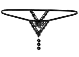 Sohimary 433 Damen Perlen Spitze String Tanga XS S M 32 34 36 38 Schwarz