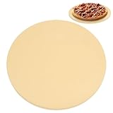 Oungy Pizzastein Rund 30 cm Cordierit, Pizzastein für Backofen Hochwertiger 1 cm Dick Kochstein Pizzastein Gasgrill für Torten,Gebäck,Kuchen, Brot