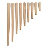 HOOZ 4er Set Tischbeine Holz 45 cm - Buche Natur - Größen von 10-55 cm - mit...