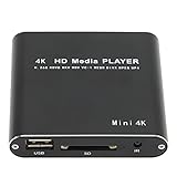 Bewinner Tragbarer 4K Media Player, 1080P HD AV USB HDMI Media Player mit...