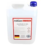 Megaa store Salzsäure 31-38% | 1L bis 20L Perfekt für Aquarien Sanitäranlagen...