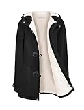 Yuson Girl Winterjacke Damen Fleecejacke Lang Wintermantel Warm Hornknopfjacke...