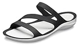 Crocs Damen Swiftwater Women Sandalen, Black/White, 37/38 EU