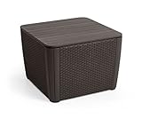 Allibert by Keter Gartentisch Luzon Plus flat wicker, graphit, Deckel abnehmbar,...