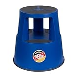 WEDO Rollhocker Super Step – robuster Tritthocker aus bruchfestem Kunststoff,...