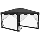 Outsunny Pavillon 4x3m Sechseckig Wasserabweisend Stabil Winterfest Pavillon mit...