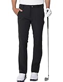 AOLI RAY Herren Golf Hosen wasserdichte Golf Stretchhose Schmale Passform Black...