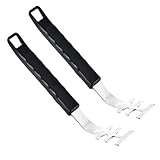 Veftsvy 2er Set hitzebeständige Grillrostheber, Edelstahl BBQ Rack Gripper,...