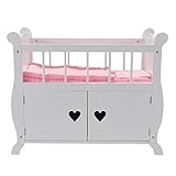 Bandits & Angels Puppenbett Sweetheart aus Holz mit Schrank weiß – Puppenbett...
