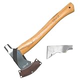 Xforst Axt Beil Hammeraxt Mauererhammer, mit Hickory Stiel 0,95Kg 39cm Modell...