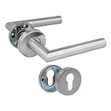 Amig - Türdrücker-Set mit Rosette Mod. 7RBX | Türgriffe aus Edelstahl | Für...