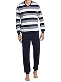 Schiesser Herren Lang Mit Bündchen - Nightwear Set Zweiteiliger Schlafanzug,...