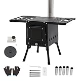 Mqwdxzfes Klappbarer Camping Holzofen, Zeltofen Outdoor-Küchenofen mit...