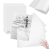 50 Blatt Durchsichtige Papier, Weiß Transparentpapier, Tracing Paper Hohe...