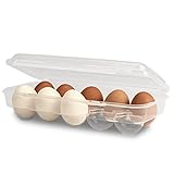 Hausfelder Eierbox für 10 Eier, Kühlschrank Mehrweg Eierbehälter...