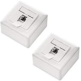 deleyCON 2x CAT6a Universal Netzwerkdose - 1x RJ45 Port - Geschirmt - Aufputz...