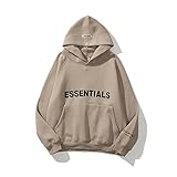 Essentials Hoodie, Doppellinie Geklebte 3D-Buchstaben Hip Hop Paare Pullover...