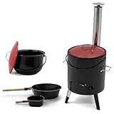 Muntel Gulaschkanone 14 Liter Gulaschkessel, Mit Zubehör Suppenkelle, mit...