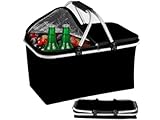 PrzydaSie Thermo Picknickkorb 43x23x21 cm – Isolierte Kühltasche mit...