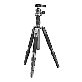 Mantona DSLM Travel Evolution 2252-RA Reisestativ, Kamerastativ bis 147 cm,...