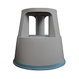 Westcott Rollhocker Dunkelgrau | Tritthocker mit 3 Gleitrollen | Stopautomatik...