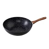 Wenco Premium Wok-Pfanne, Ø 28 cm, Induktionsgeeignet, Aluminium mit...