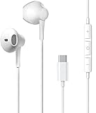PUMP FEEL USB C Kopfhörer, Typ Ohrhörer mit Mikrofon und Lautstärkeregler In...
