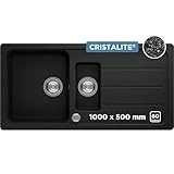 SCHOCK Küchenspüle Formhaus D-150L Onyx 100x50 cm – CRISTALITE® mit 1 ½...
