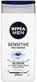 NIVEA MEN Sensitive 3-in-1 Duschgel (1 x 250 ml), Herren Duschgel für...