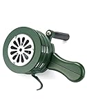 QWORK® Handkurbel Siren Küstenwachen Handsirene, 110dB Aluminiumlegierung...