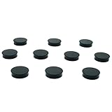 Runde Magnete für Magnettafel - 10 Stück | 25mm x 7mm Schwarze Whiteboard...