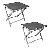 Mojawo 2er Set Garten Fußhocker zusammenklappbar Klapphocker...