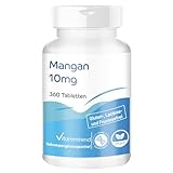 Vitamintrend Mangan 10mg, 360 Tabletten, schluckfreundlich, 10mg pro Tablette,...
