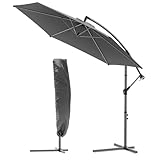 VOUNOT Ampelschirm 300 cm, Sonnenschirm mit Kurbelvorrichtung, Kurbelschirm mit...