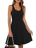 Missufe Rockabilly Sommerkleid Minikleid Tank Kleider Damen Skaterkleid Kurzes...