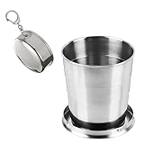 Doukesh Faltbecher Faltbarer Edelstahl Becher Camping Reisebecher für Camping...