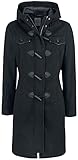 Brandit Damen Dufflecoat Long Mantel, Schwarz (Black 2), X-Large