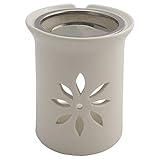 Räucherstövchen Keramik Weiß – Sternenblume Design mit Edelstahlsieb &...