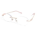 MMOWW Rimless Lesebrille für Frauen Blaulichtfilter Brille Computerbrille...