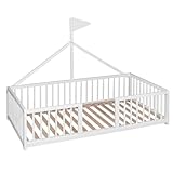 CoolDreams Montessori Kinderbett, 140 x 70 cm, Typ Tipi Apache Wonderland, für...