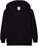 Fruit of the Loom Jungen Regular Fit Kapuzenpullover Classic Hoodie, Schwarz...