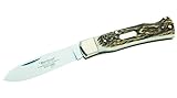 Solingen Hartkopf 308410 Jagd-Taschenmesser, Stahl 1.4110, Hirschhorn, Neusilber