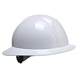 Portwest PW Schutzhelm mit Krempe, Größe: Einheitsgröße, Farbe: Weiß,...