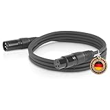 ETEC XLR-Kabel, Mikrofon-Kabel, Stecker auf Buchse, Verbindungs-Kabel, Schwarz,...