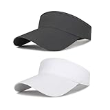 FOUNSHO 2PCS Sonnenkappe Damen Herren, Sport Mütze Sonne Visoren Einstellbar...
