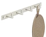 Stahlia Hakenleiste EDELSTAHL gebürstet Garderobenleiste 4x Haken (L: 310mm)...