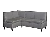 Rodnik Eckbank Look in grau, Sitzbank, Polsterbank mit Stauraum, Truhenbank...